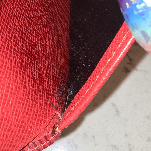 Louis Vuitton Red Epi leather Porte- Tressor Etui Papiers wallet - Picture 12 of 16